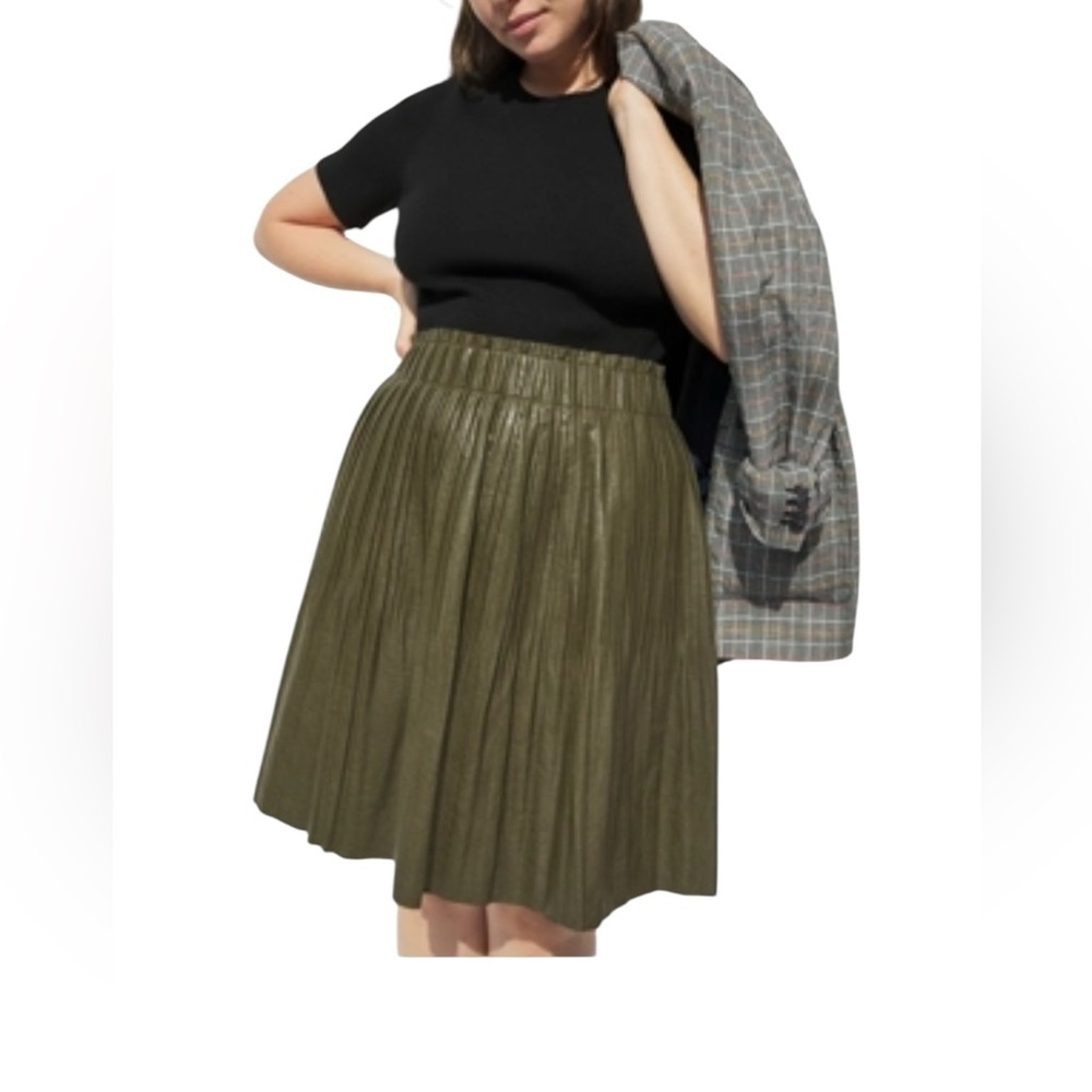 Anthropologie .Dark Green A-Line Skirt